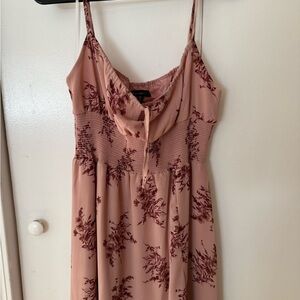 Floral Pink Sleeveless Dress